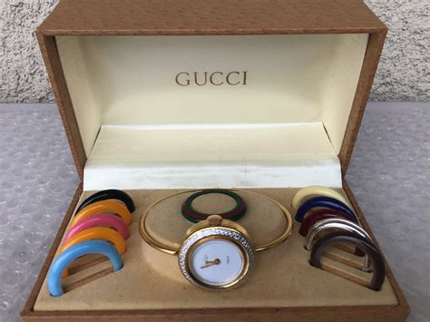 vintage gucci bangle watch|vintage gucci bangle bezel watch.